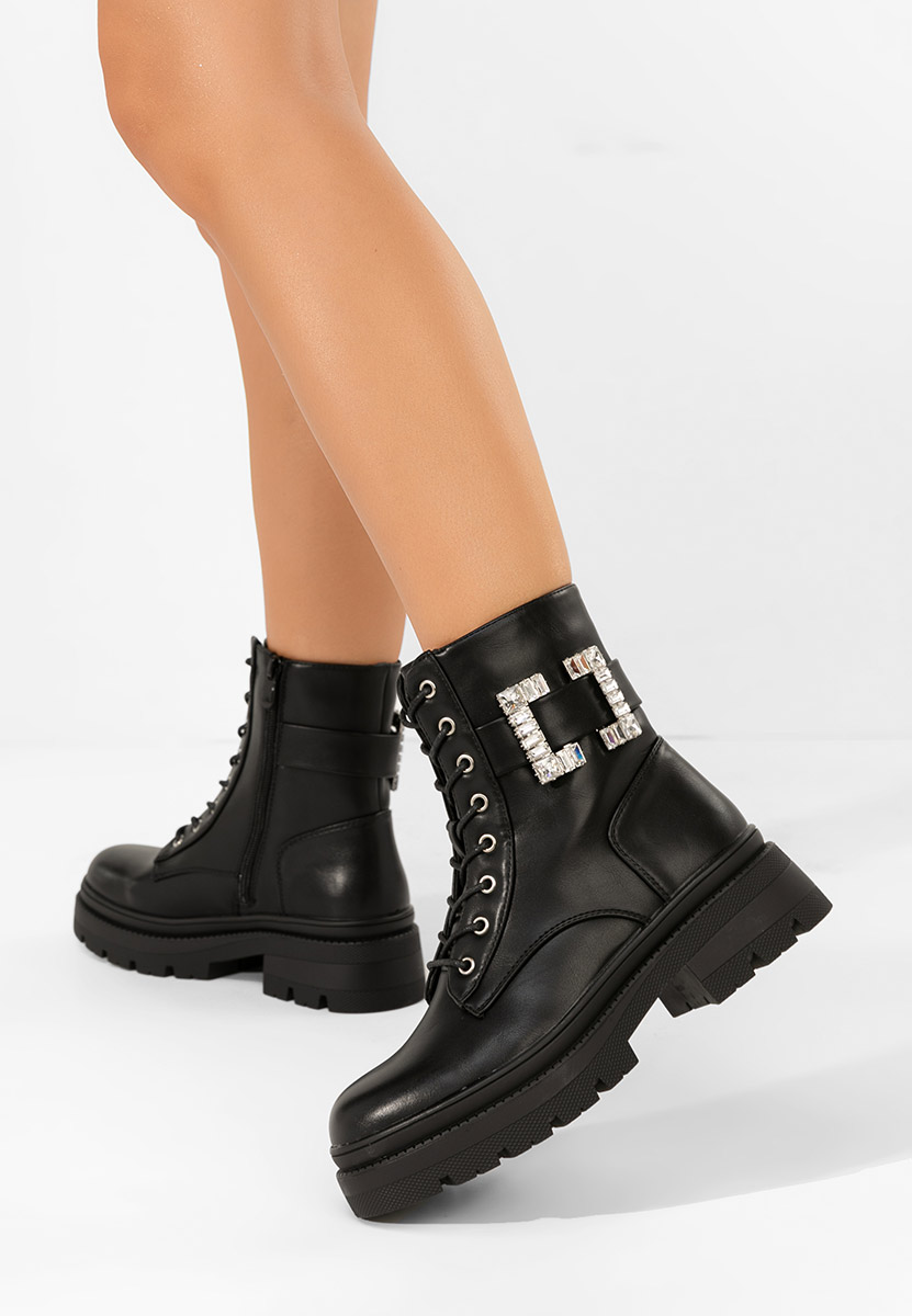 Czarne workery damskie Celisora