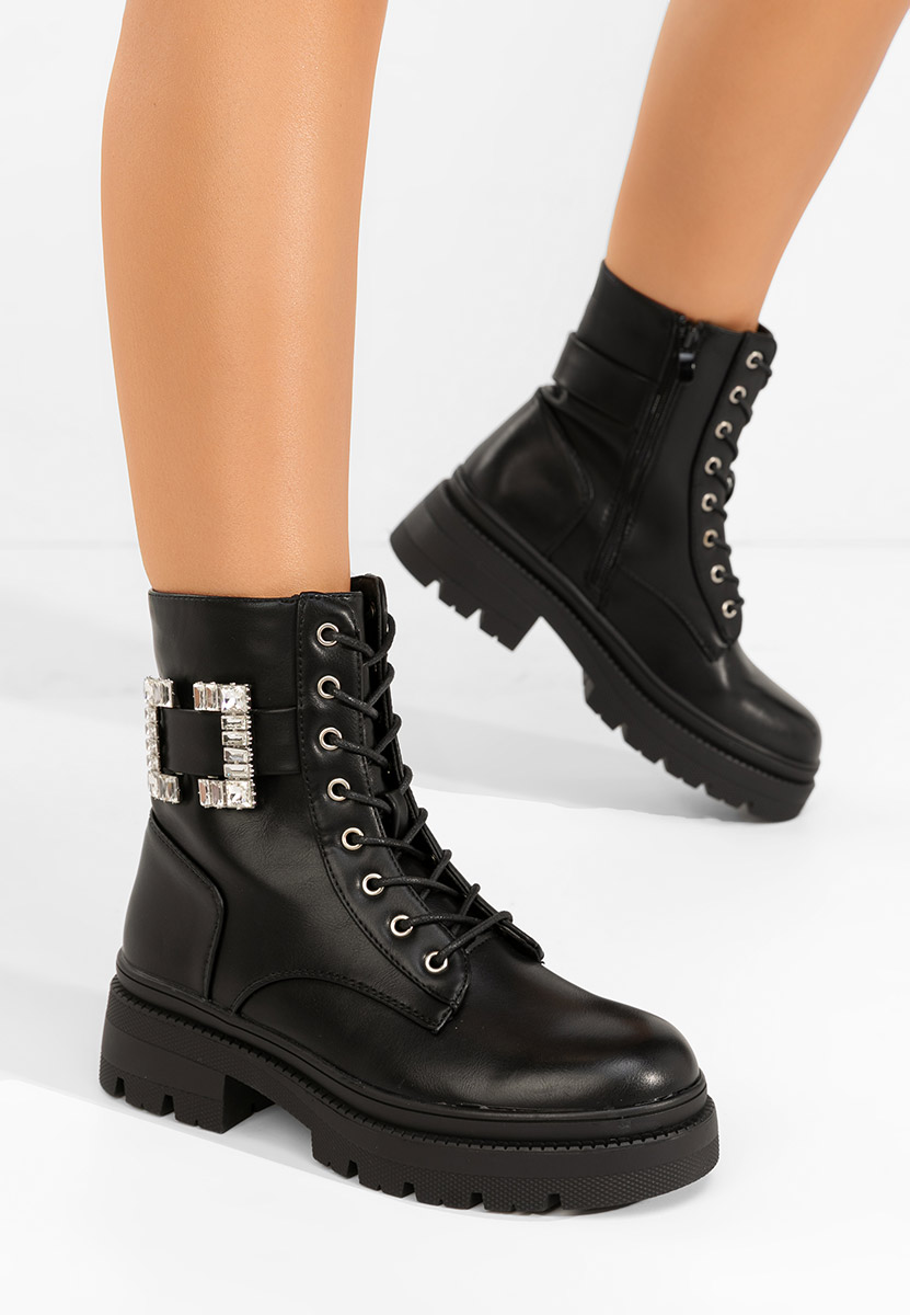 Czarne workery damskie Celisora