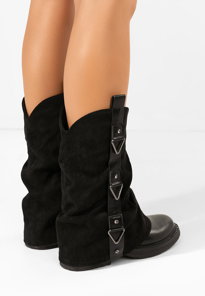 Czarne kozaki damskie Ismoria