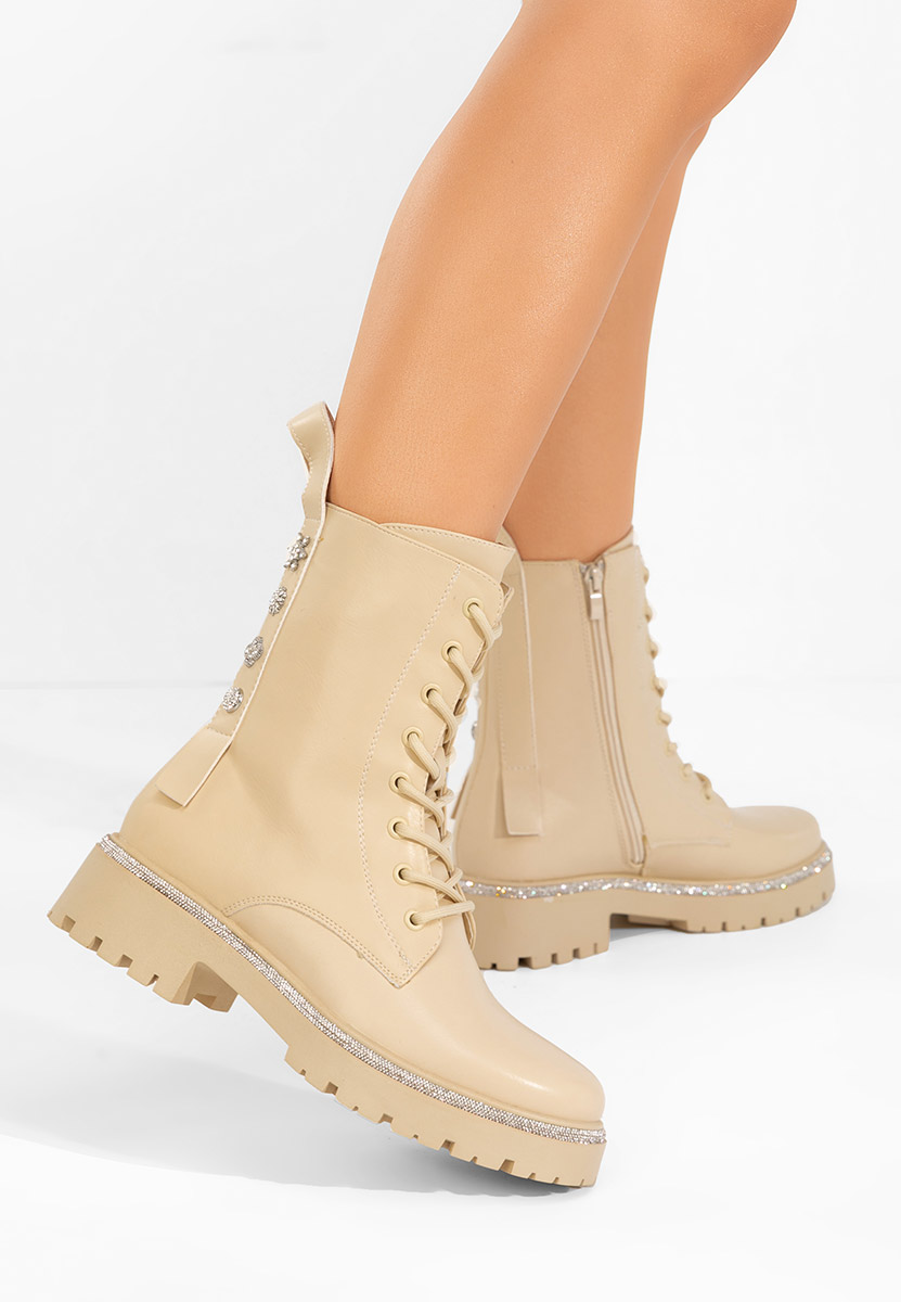 Beżowe workery damskie Jettie