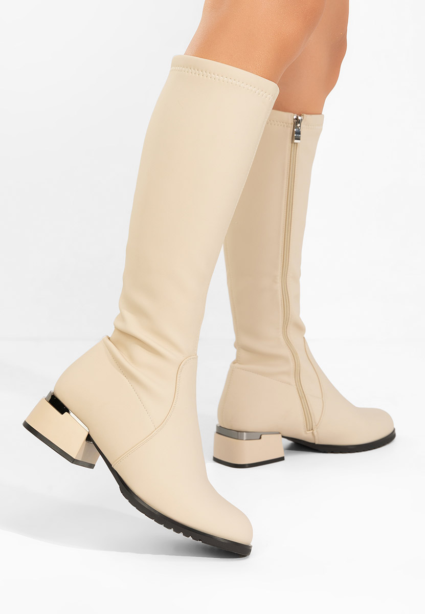 Beżowe oficerki damskie Delmara