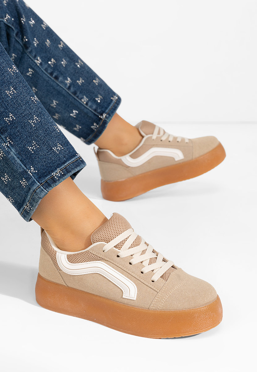 Khaki sneakersy damskie Davira