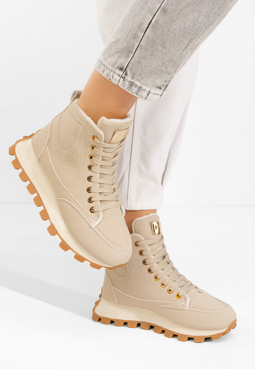 Beżowe sneakersy damskie Dorineia