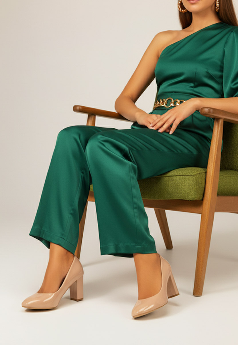 Beżowe szpilki na obcasie Chique V5