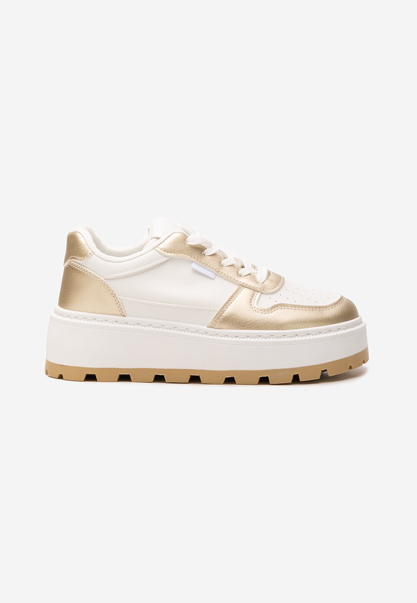 Białe sneakersy na platformie Arielia