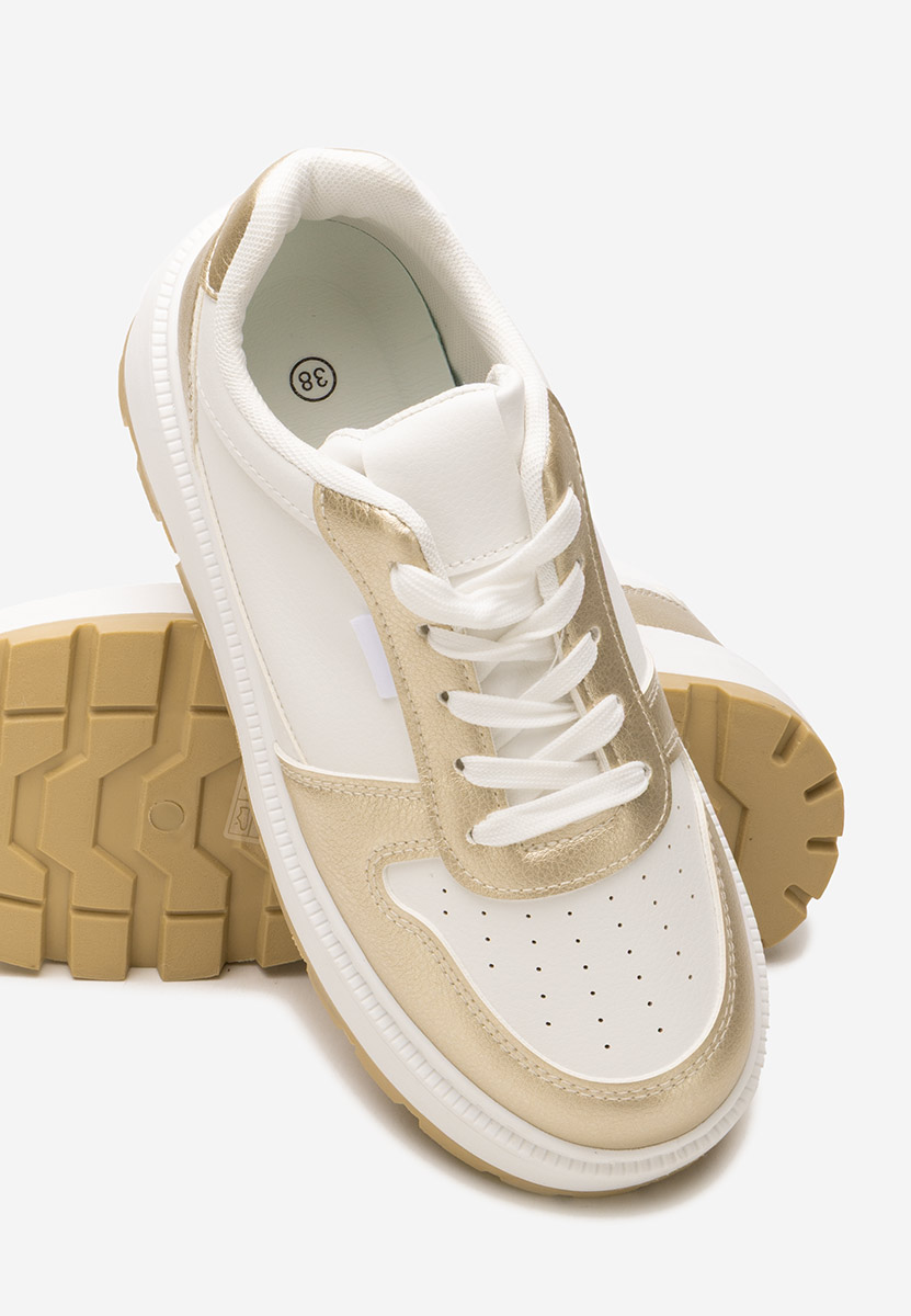 Białe sneakersy na platformie Arielia
