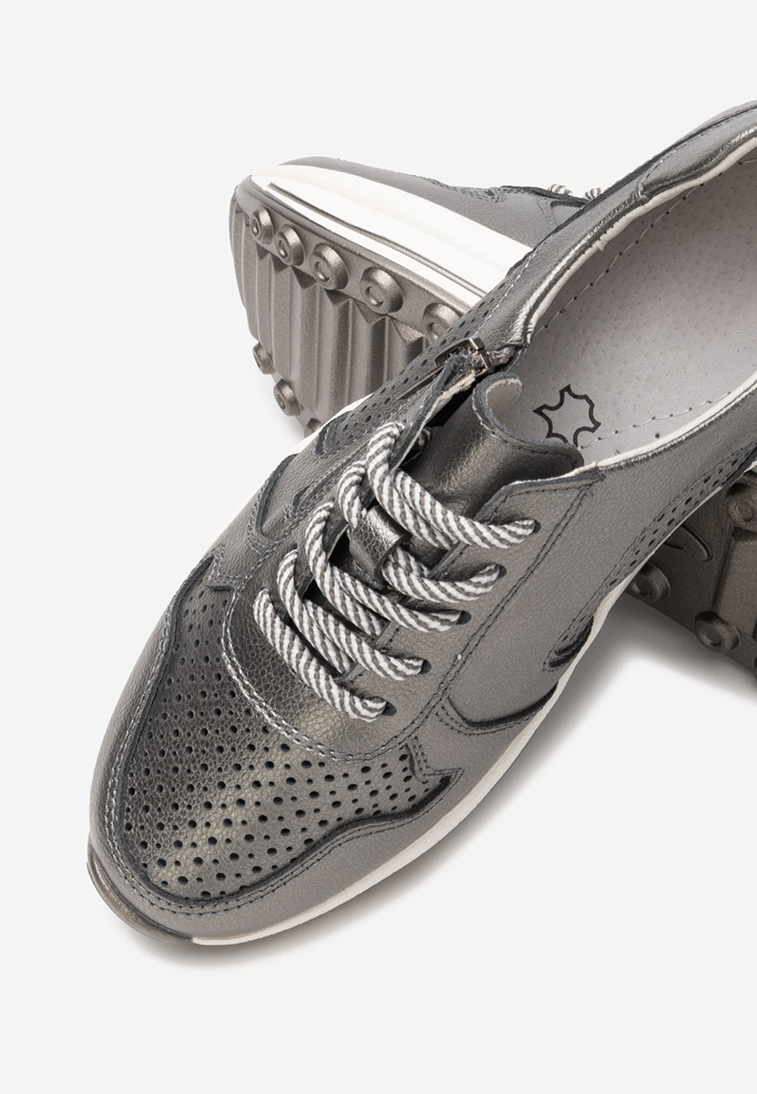 Srebrne sneakersy damskie Cidra