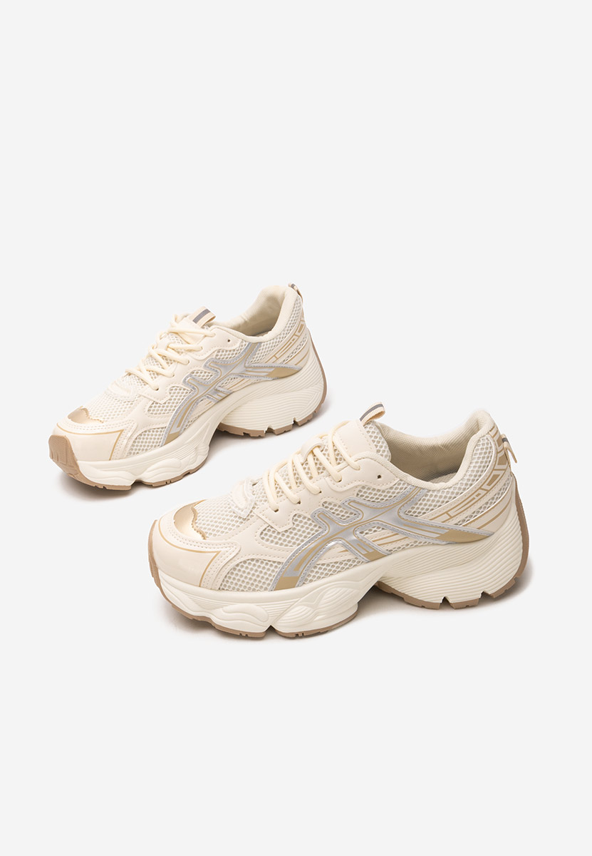 Beżowe sneakersy na koturnie Kaliora Beżowe sneakersy na koturnie Kaliora