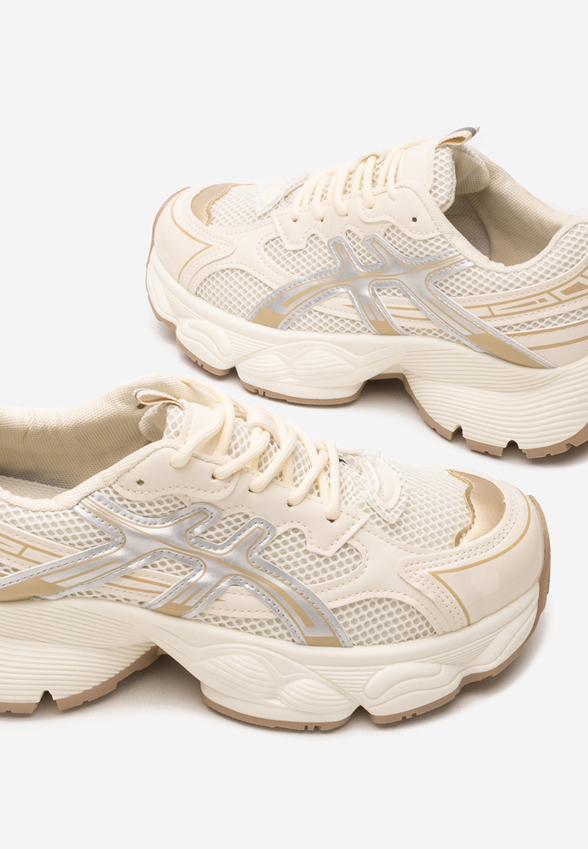 Beżowe sneakersy na koturnie Kaliora Beżowe sneakersy na koturnie Kaliora