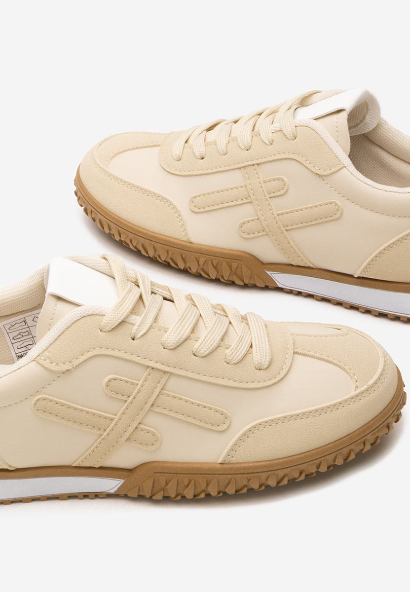 Beżowe sneakersy damskie Loriva