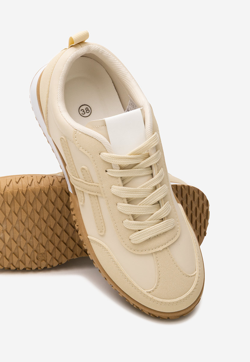 Beżowe sneakersy damskie Loriva