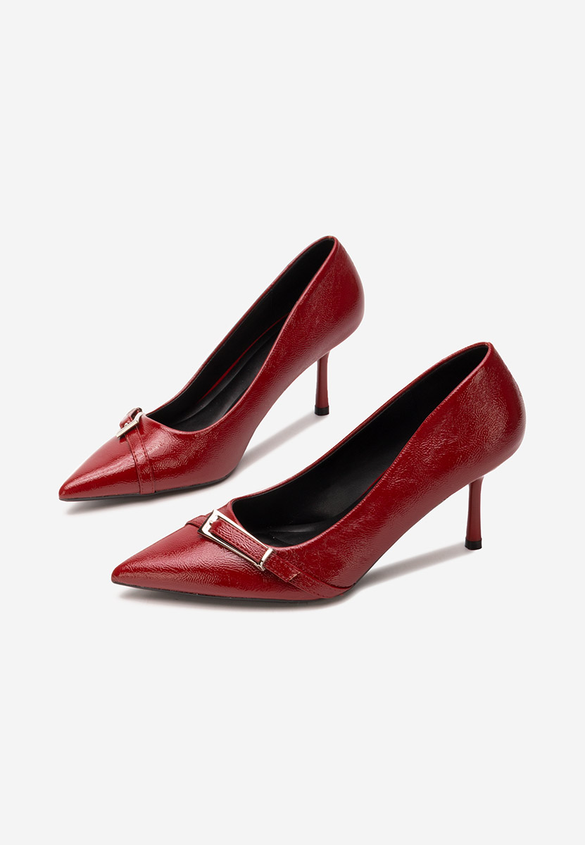 Bordowe szpilki na obcasie Eonica