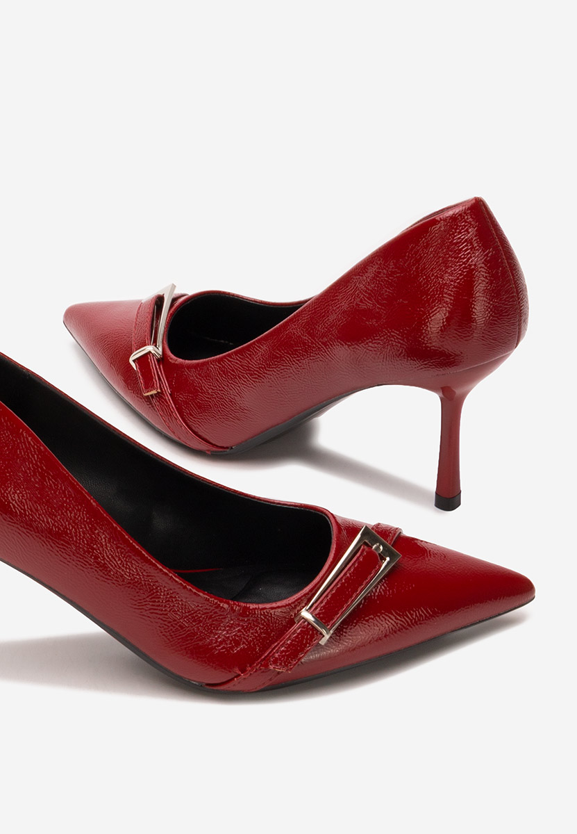 Bordowe szpilki na obcasie Eonica