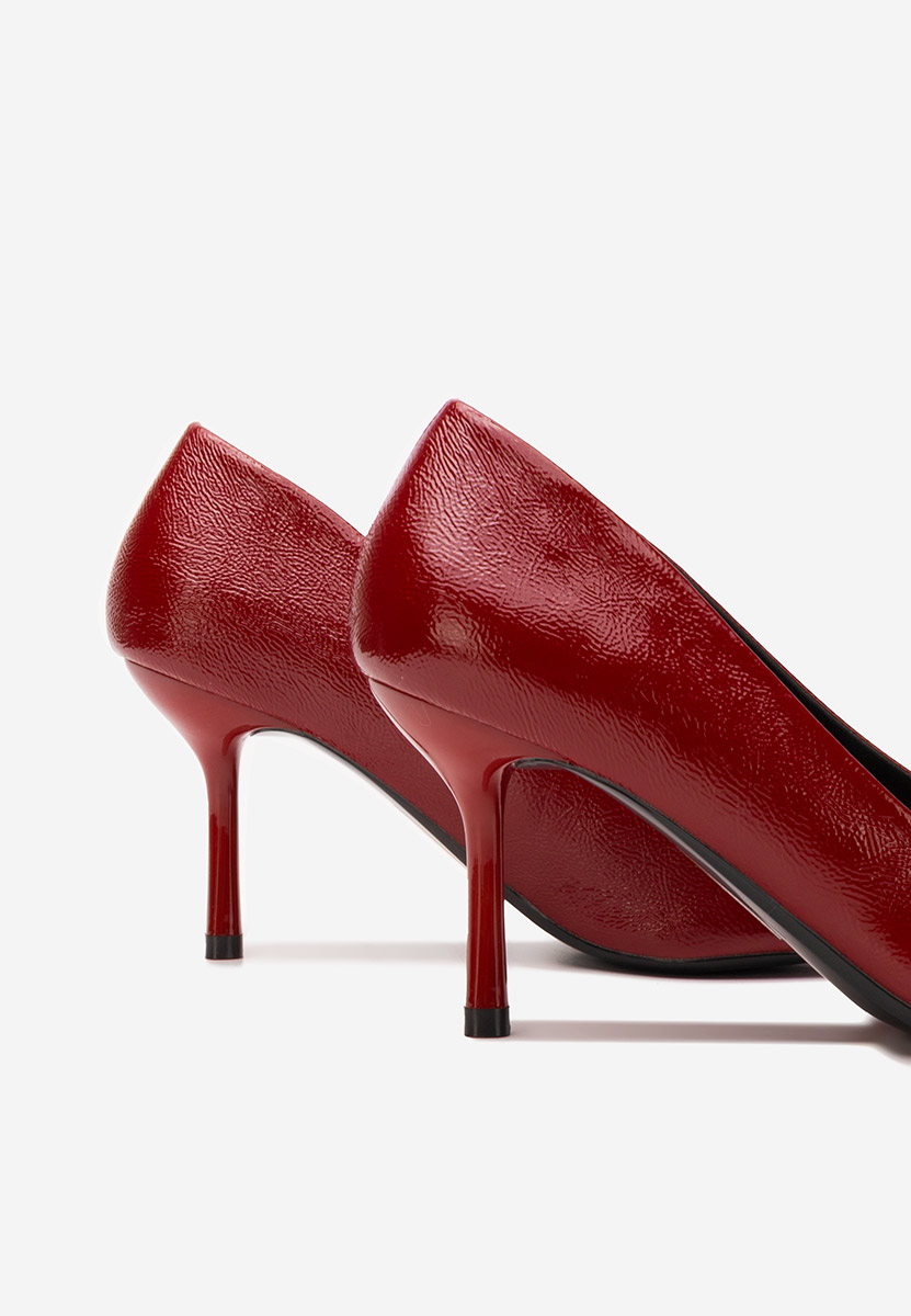 Bordowe szpilki na obcasie Eonica