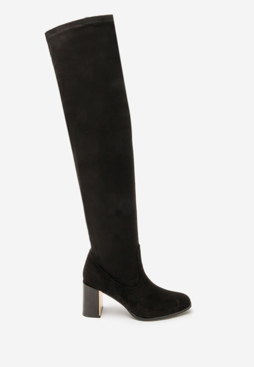 Czarne długie kozaki za kolano Jeanne V2