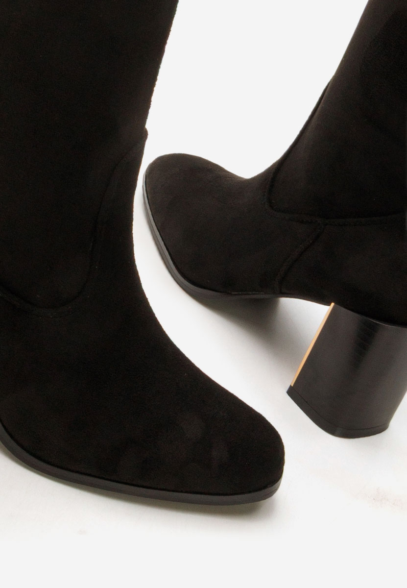 Czarne długie kozaki za kolano Jeanne V2