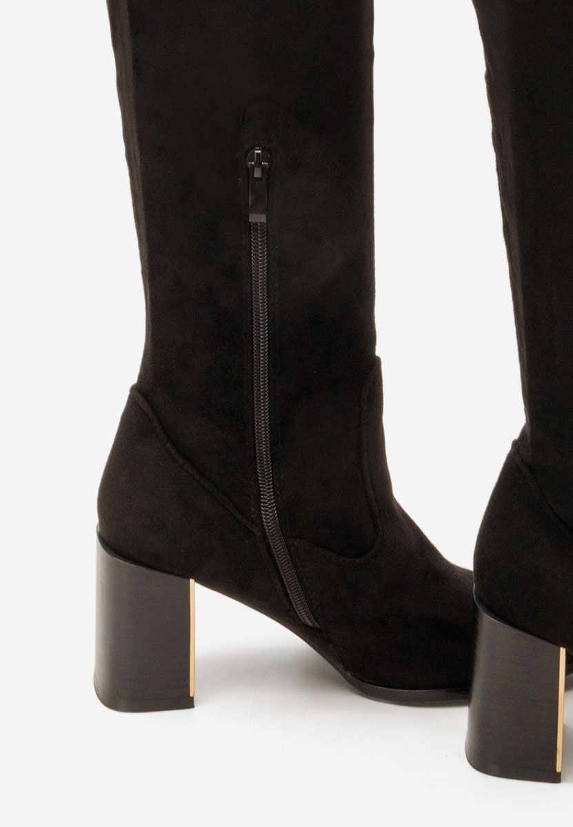 Czarne długie kozaki za kolano Jeanne V2