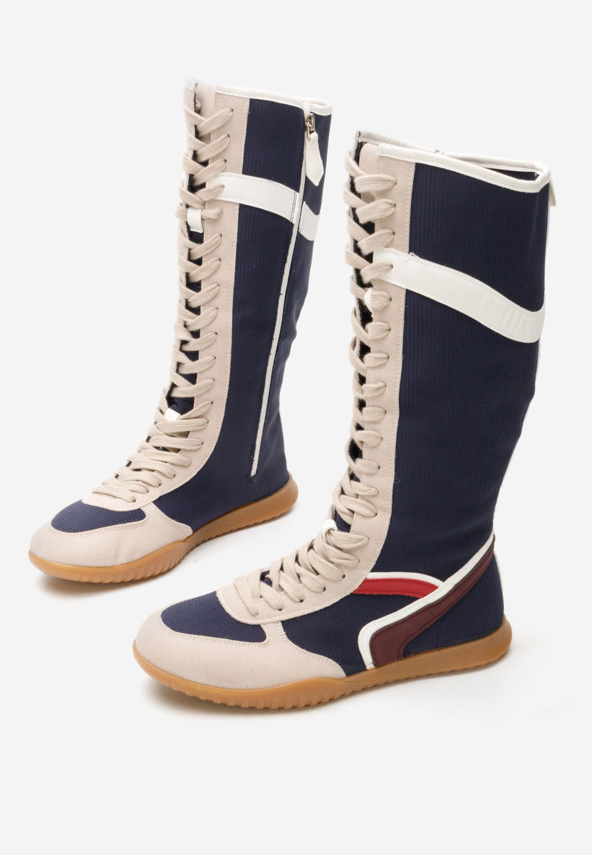 Granatowe trampki wysokie damskie Daine V2 Granatowe trampki wysokie damskie Daine V2