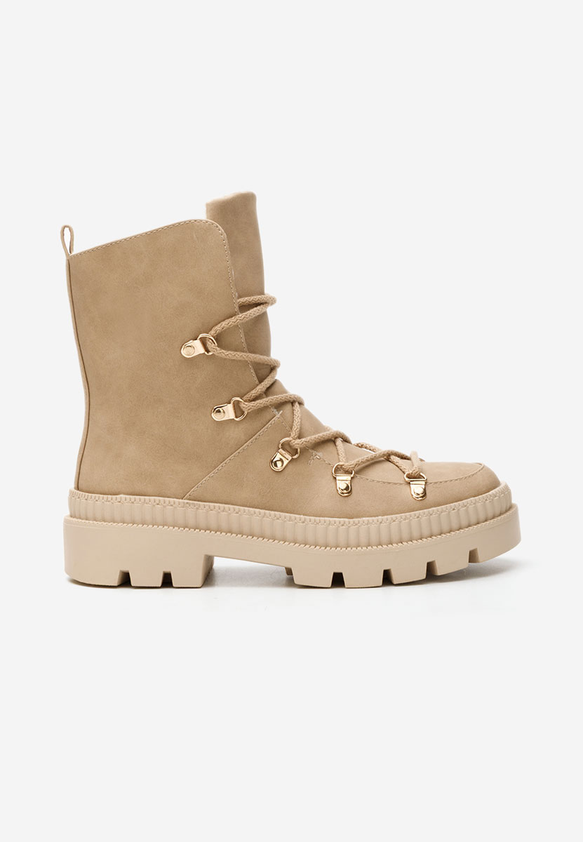 Khaki botki damskie ocieplane Solira Khaki botki damskie ocieplane Solira