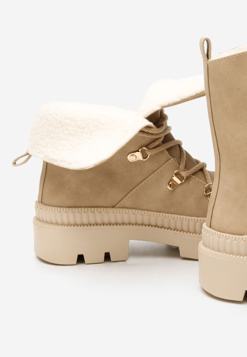 Khaki botki damskie ocieplane Solira Khaki botki damskie ocieplane Solira