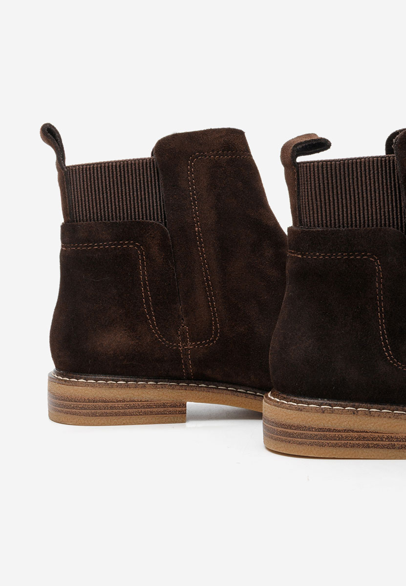 Brązowe botki damskie skórzane Torrenia V3