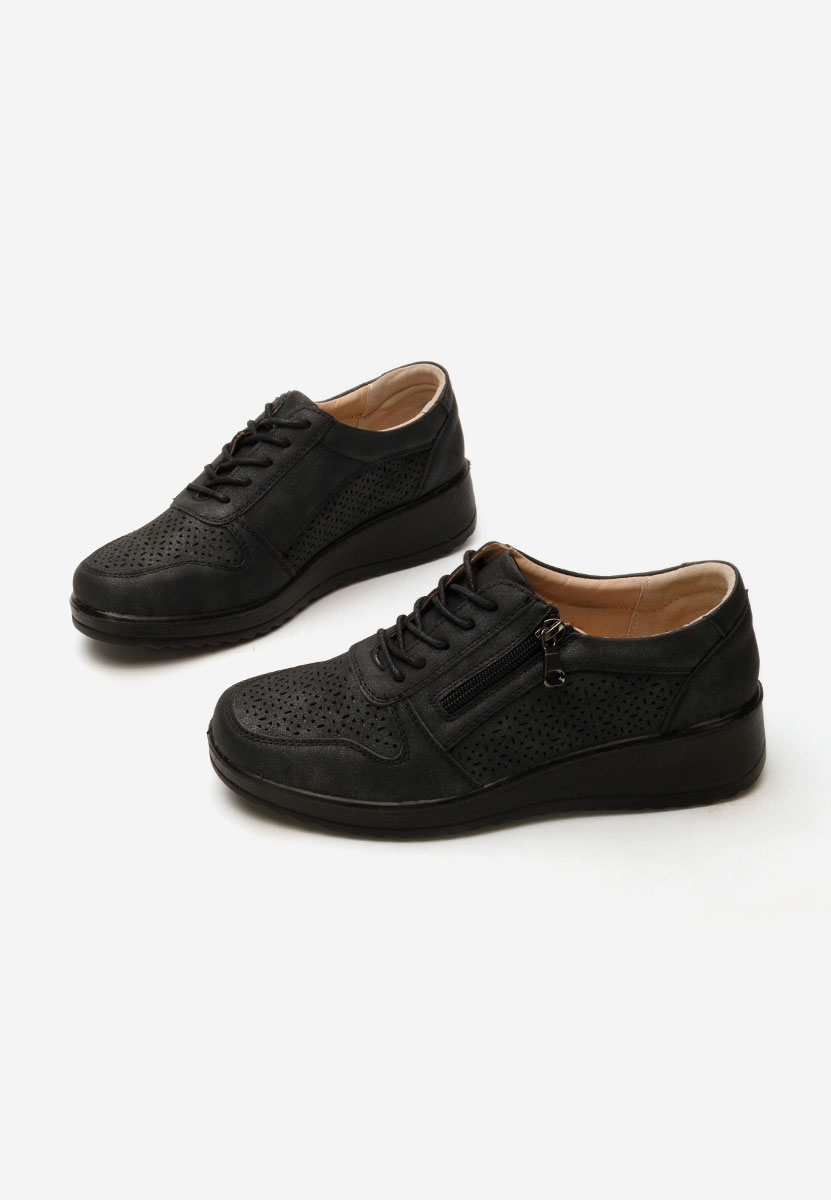 Czarne sneakersy damskie Gleny