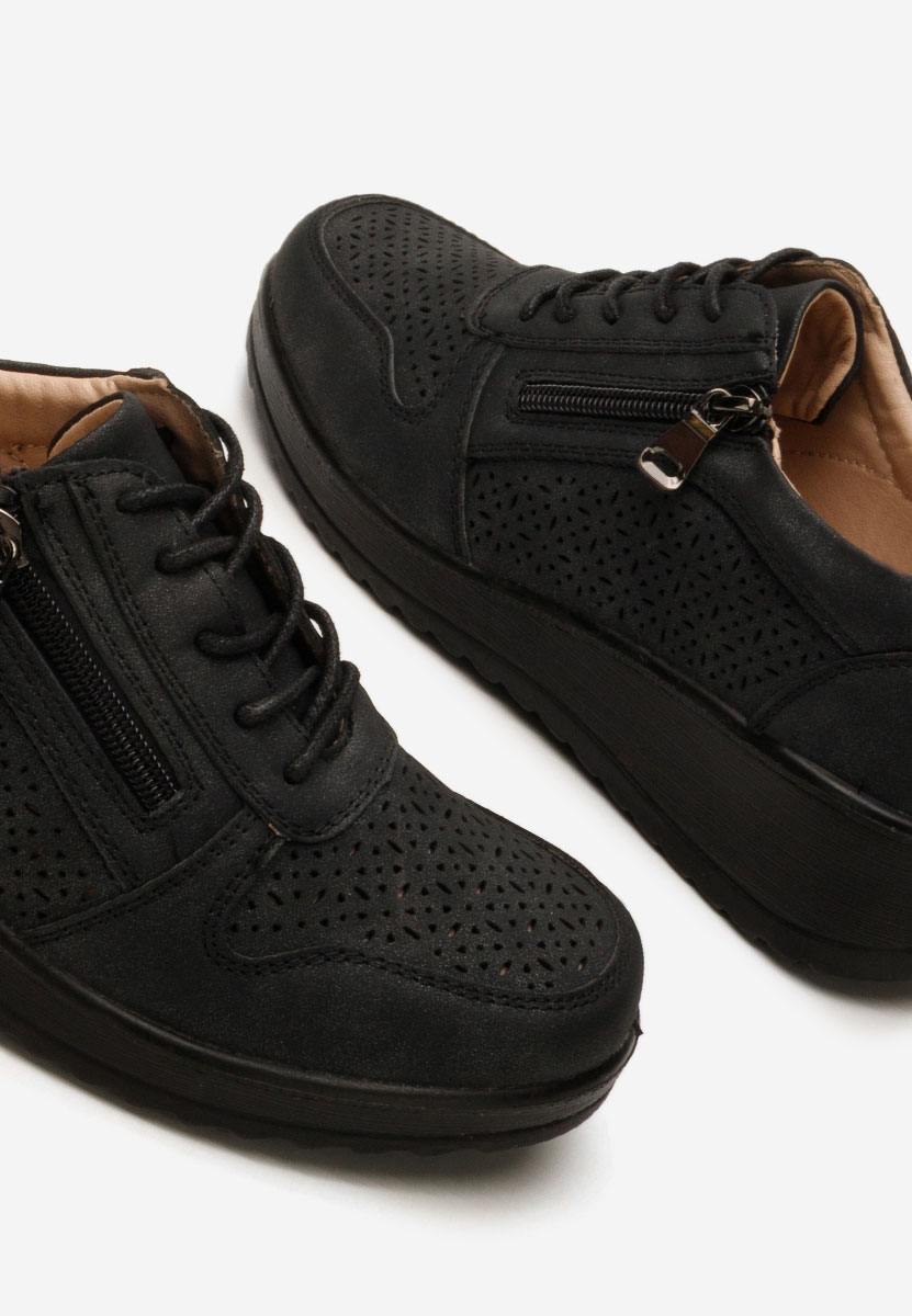 Czarne sneakersy damskie Gleny