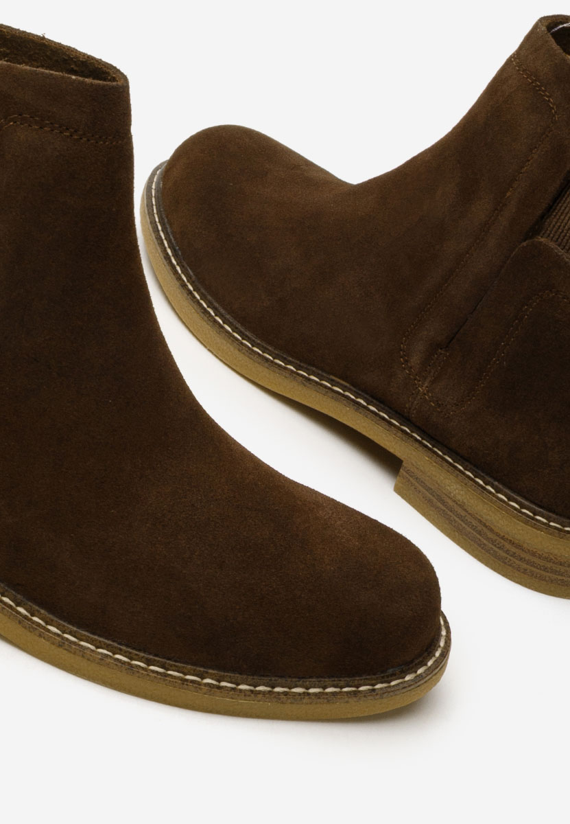 Brązowe botki damskie skórzane Torrenia V4