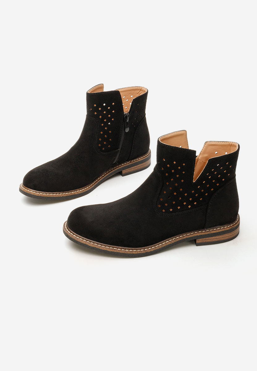 Czarne buty jesienne damskie Ilisha