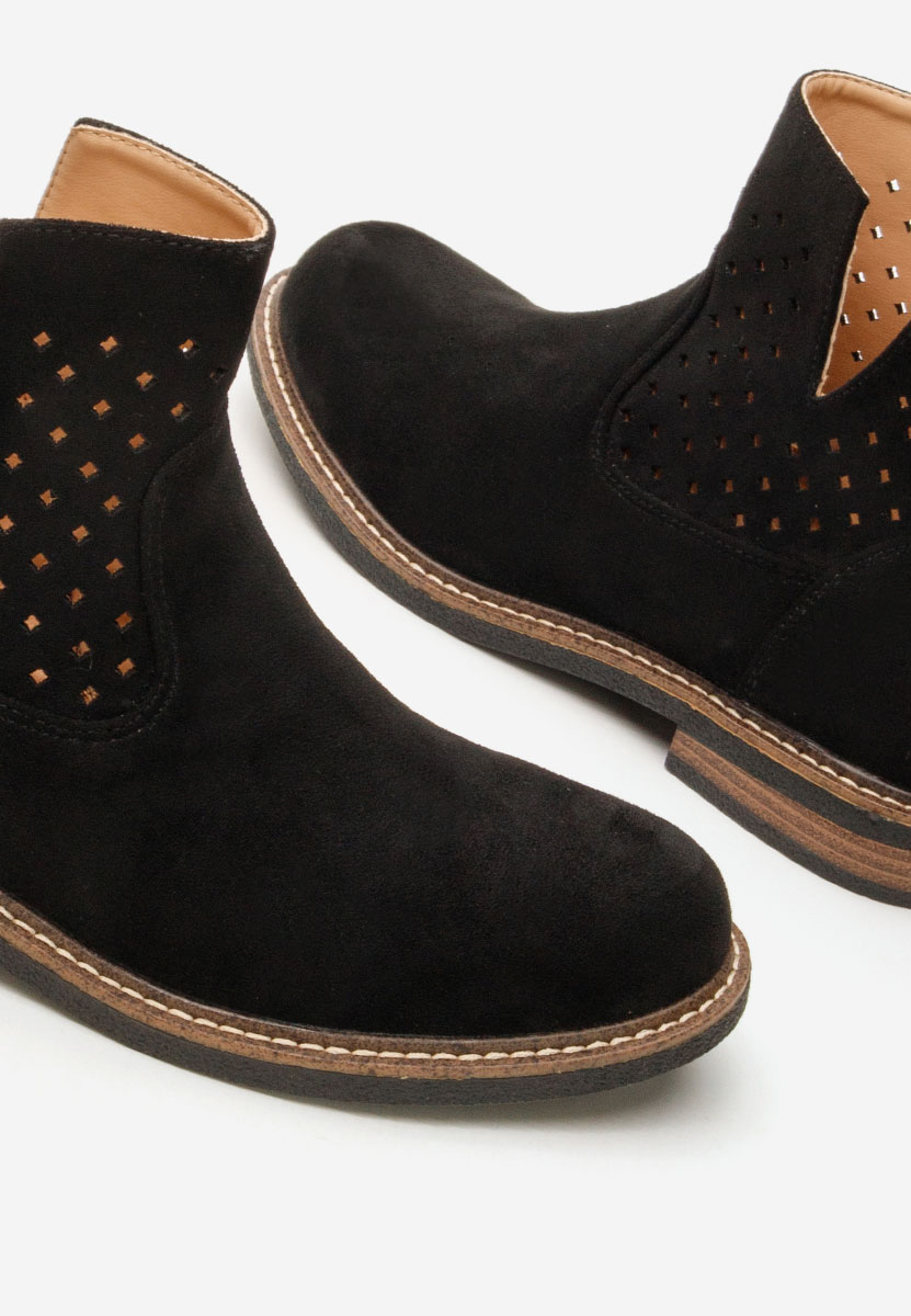 Czarne buty jesienne damskie Ilisha