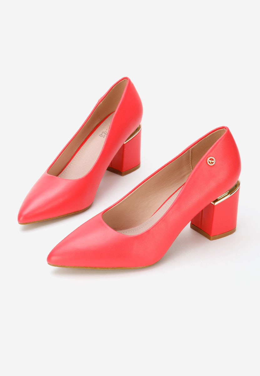 Fuksjowe czółenka na słupku Nelia V4