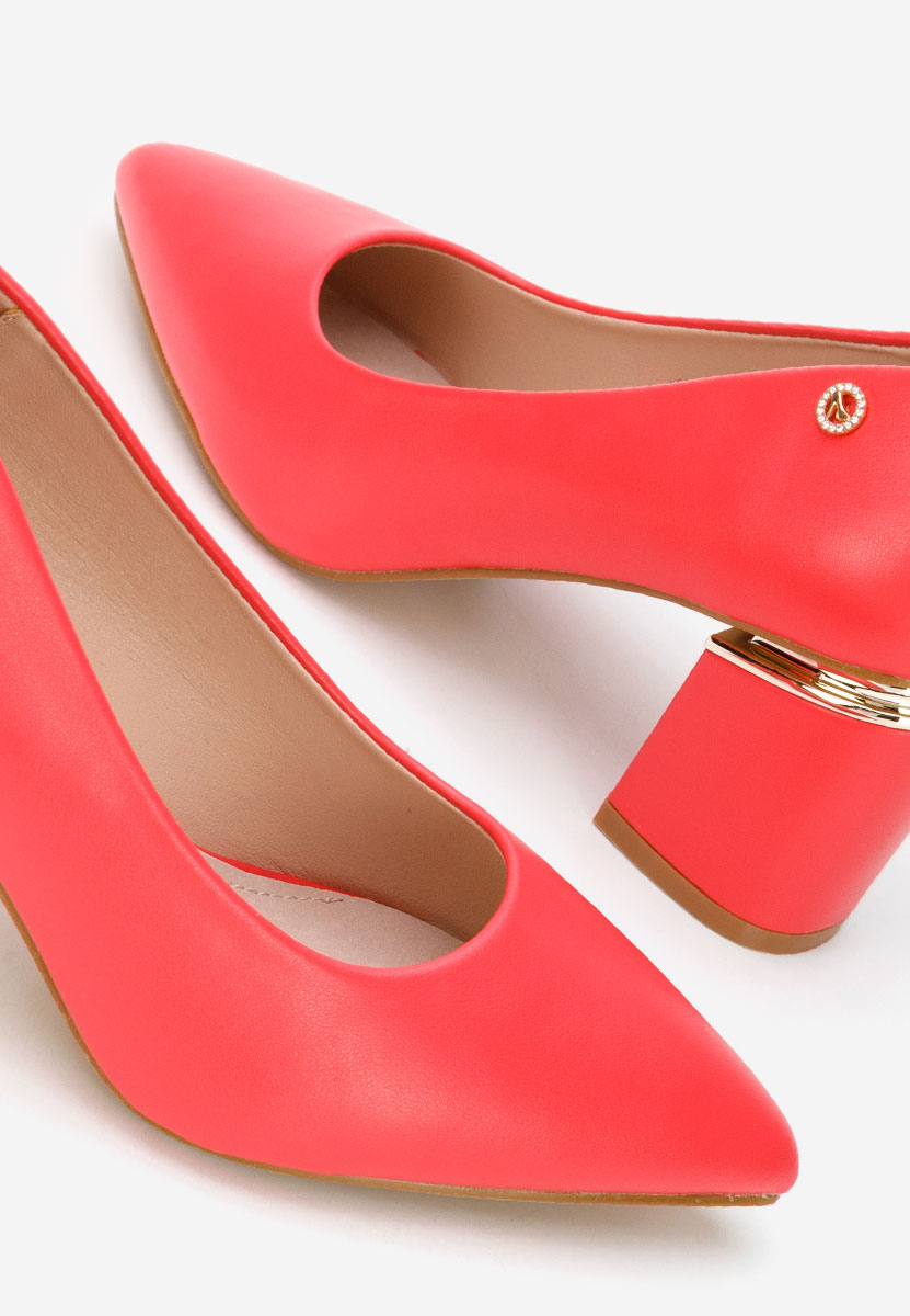 Fuksjowe czółenka na słupku Nelia V4