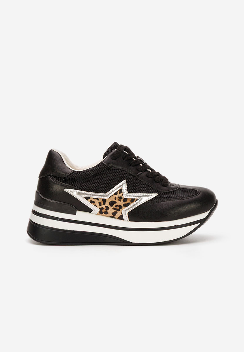 Czarne sneakersy na platformie Valorys