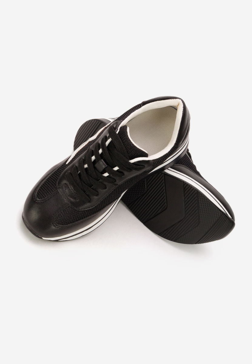 Czarne sneakersy na platformie Valorys