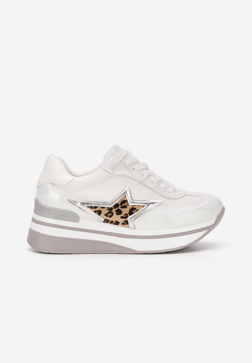 Srebrne sneakersy na platformie Valorys