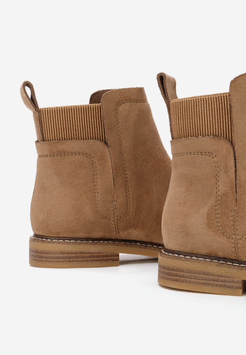 Khaki botki płaskie Torrenia