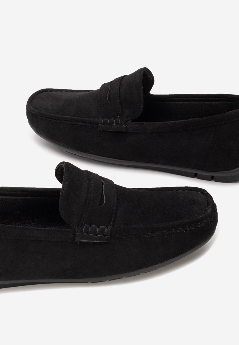 Czarne mokasyny męskie Leroy