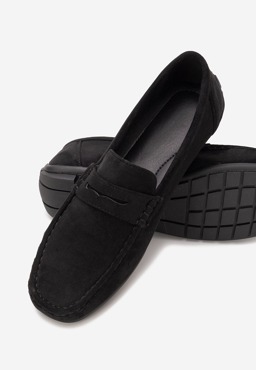 Czarne mokasyny męskie Leroy