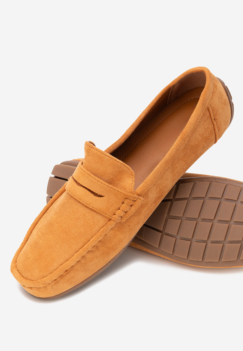 Camelowe mokasyny męskie Leroy