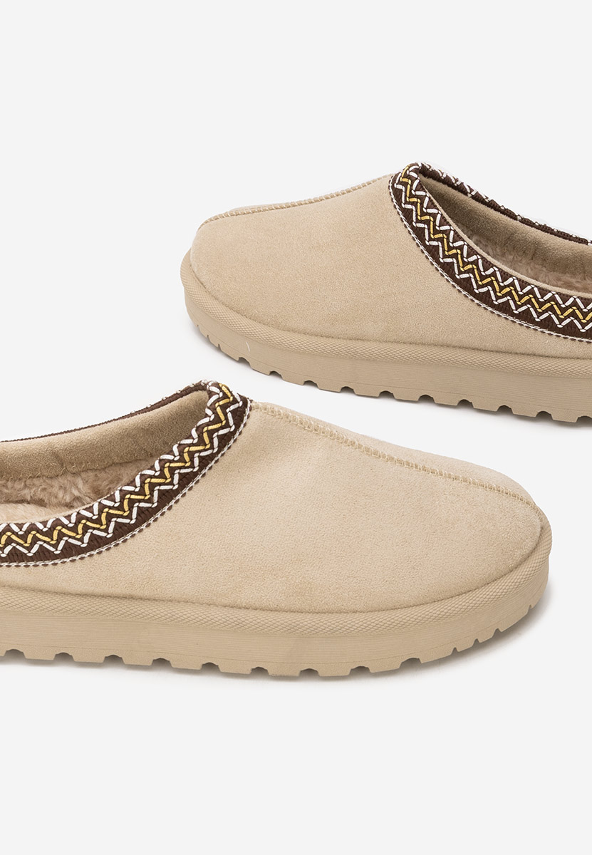 Beżowe drewniaki Airene