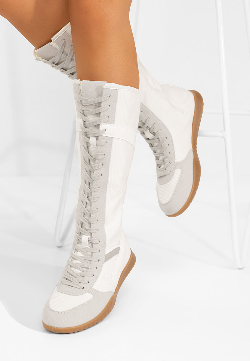 Białe trampki wysokie damskie Daine V2