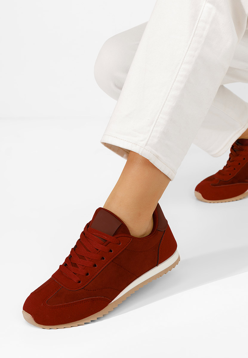 Bordowe sneakersy damskie Crinea