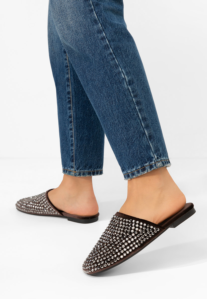 Brązowe klapki damskie Sirina