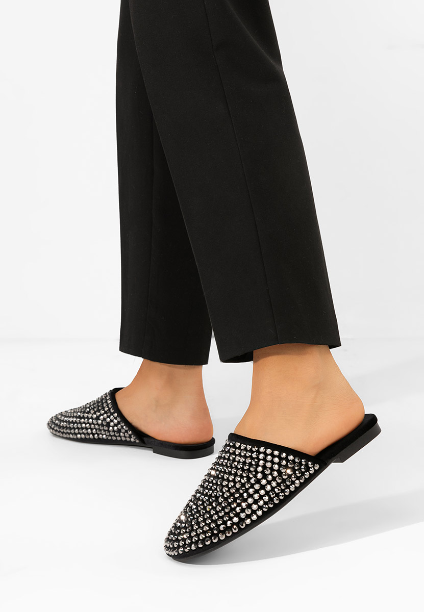 Czarne klapki damskie Sirina