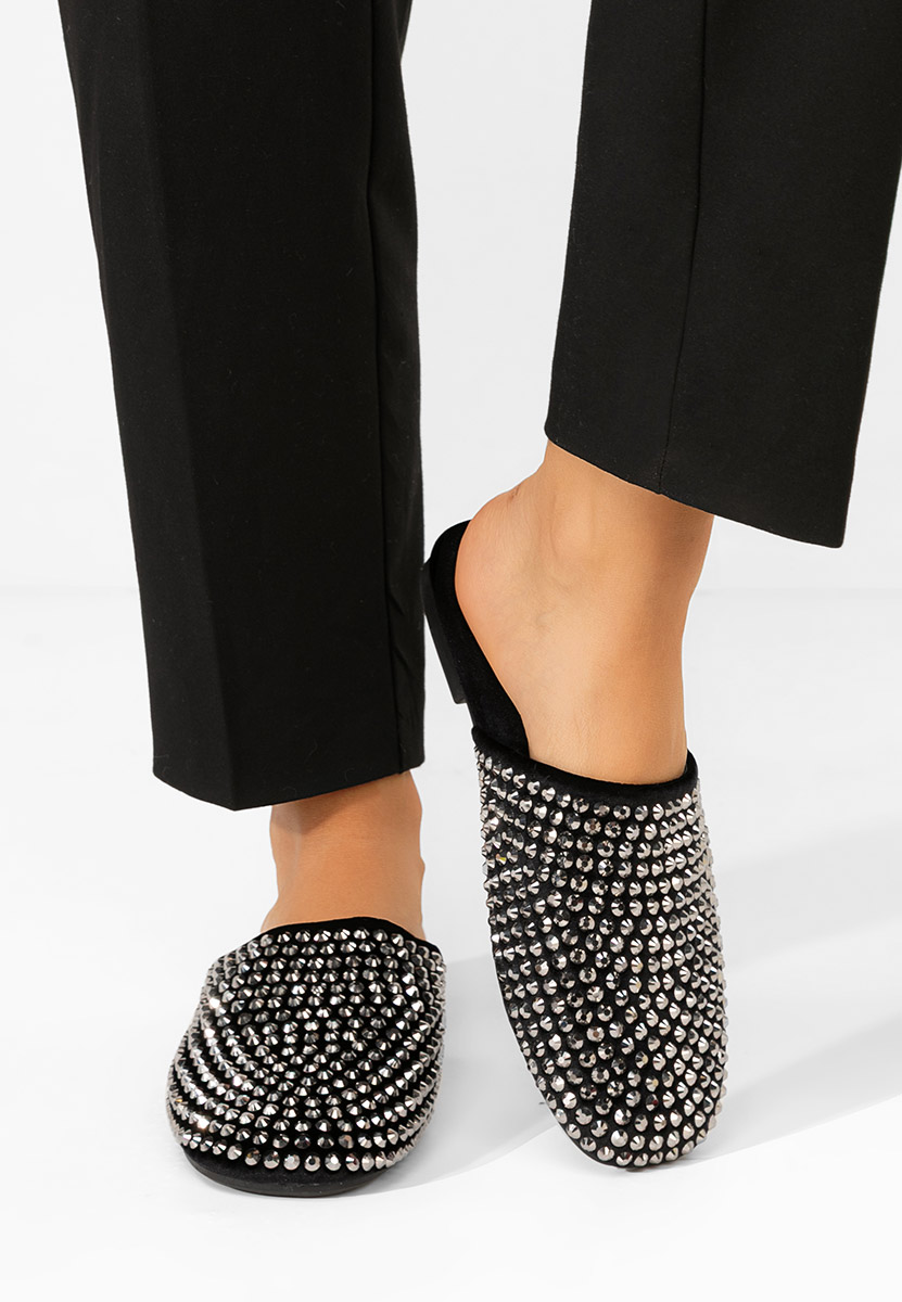 Czarne klapki damskie Sirina