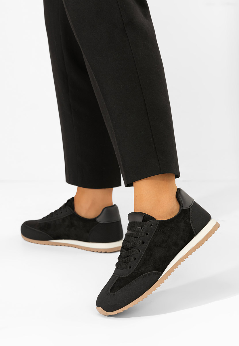 Czarne sneakersy damskie Crinea