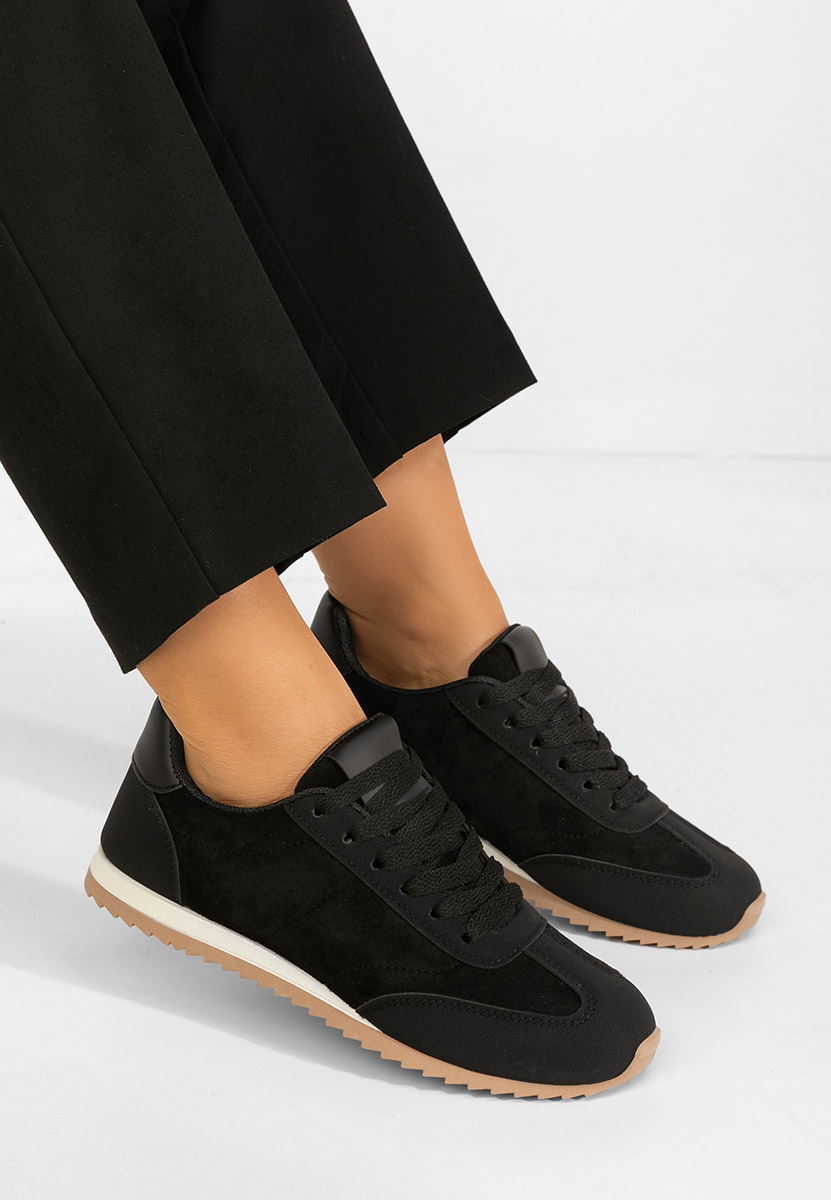 Czarne sneakersy damskie Crinea