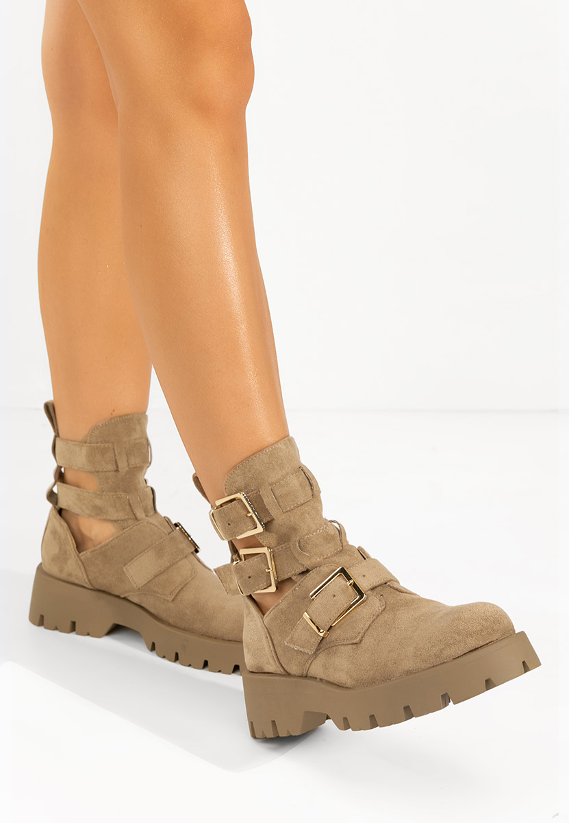 Khaki buty jesienne damskie Audrie