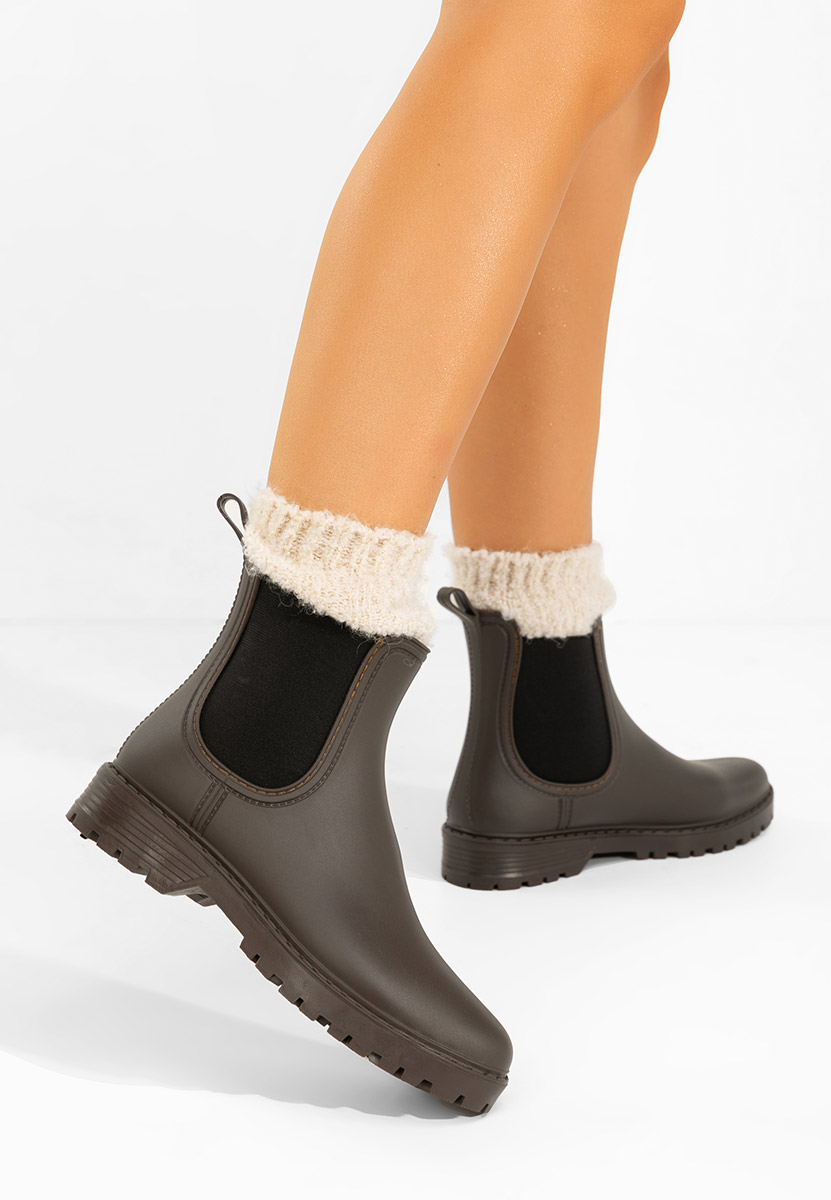 Brązowe kalosze Godiva