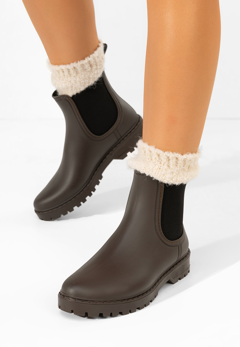 Brązowe kalosze Godiva